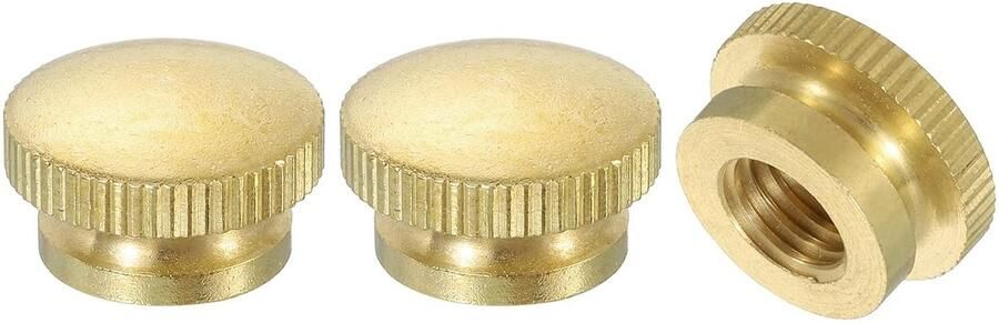 Vlindermoeren 3 stuks M10 x D20 mm x H12 mm blote gat van messing met hoge kop blinde kraag bevestigingsmiddelen voor 3D-printeronderdelen