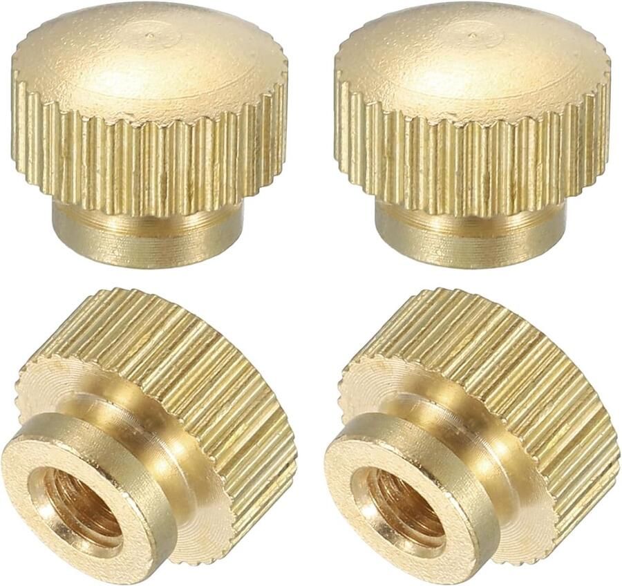 Vlindermoeren 4 stuks M4 x D10 mm x H8 mm blote messing gat met hoge kop blinde kraag bevestigingselementen voor 3D-printeronderdelen