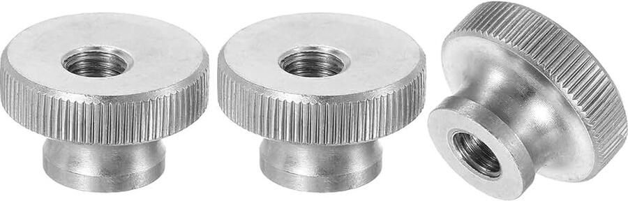 Vlindermoeren geribbeld 3 stuks M6 x D20 mm x H12 mm roestvrij staal bevestigingselementen ronde knopen handmoer gat voor 3D-printeronderdelen