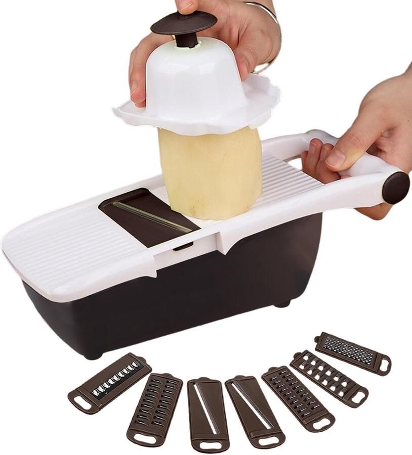 Voedsel Hakker Keuken Gadget Snel Groenten Snijden Met Opvangbak 29x12x10 cm Wit