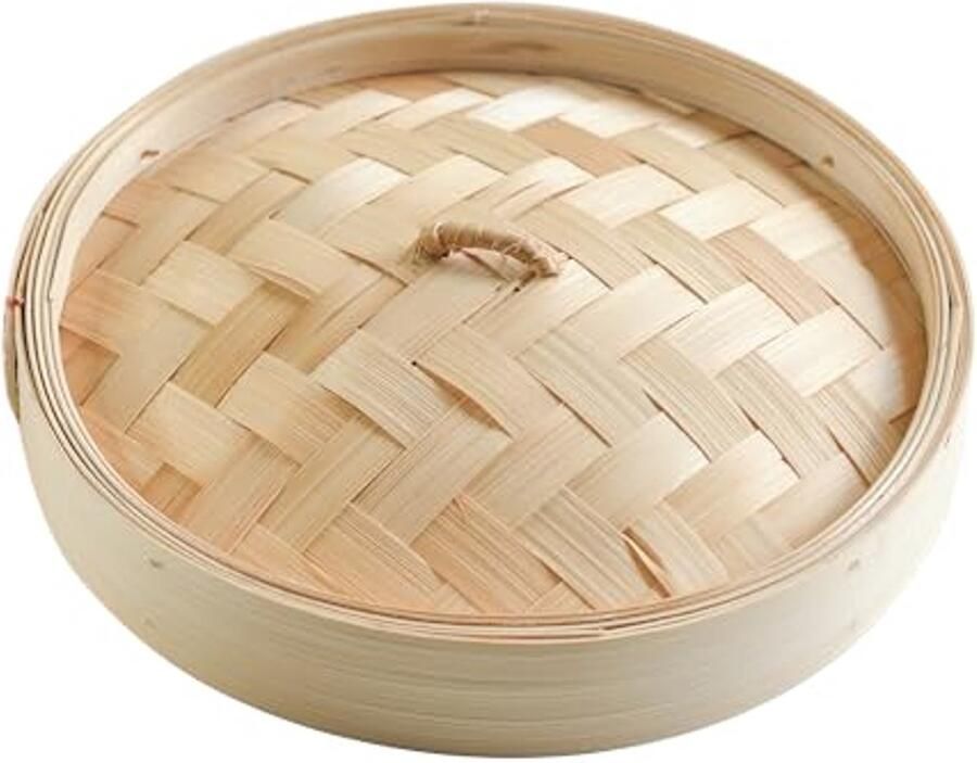 Voedsel Stoomboot Mand met Deksel Ø22cm (9 inch) van Bamboe