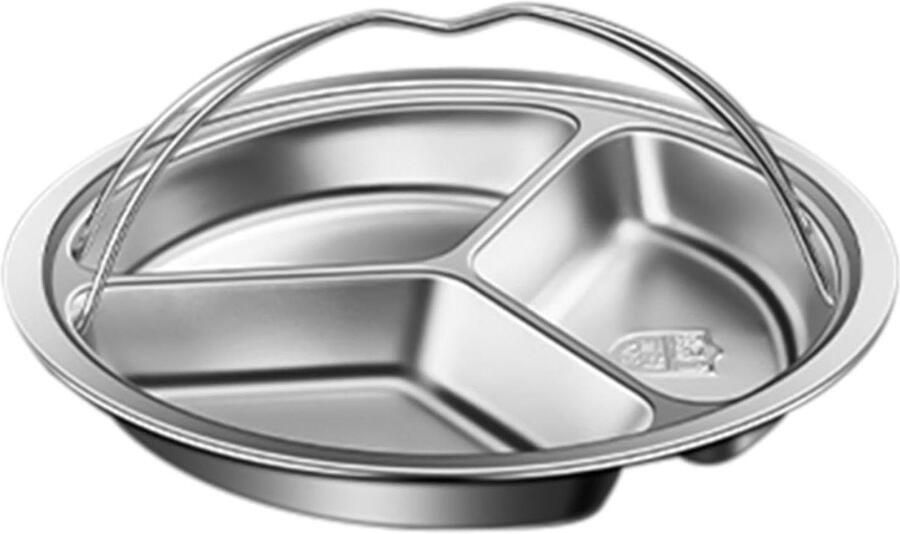 Voedsel Stoommand Gedeelde Stoompan Gezond Koken Verstelbare Roosters 20 cm Zilverkleurig