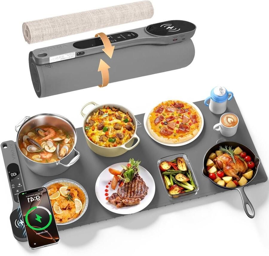 Voedsel Verwarmingsmat Warmhoudplaat Buffet Warm Houden Waterdicht Ontwerp 450 Watt Blauw