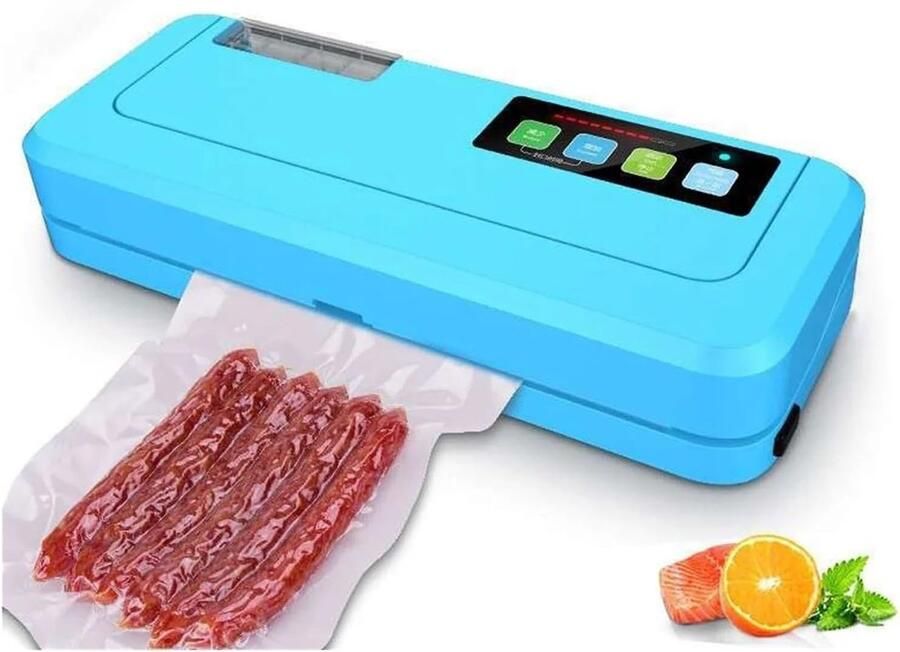 Voedsel Verzegelaar Vacuümsealer Keuken Voedsel Bewaren Natte en Droge Vocht 29cm Zakbreedte Blauw
