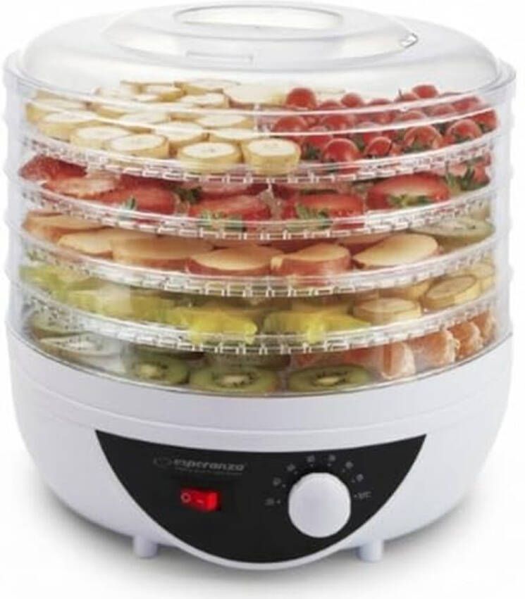 Voedseldroger 250W voor het drogen van fruit groenten en paddenstoelen met ventilator