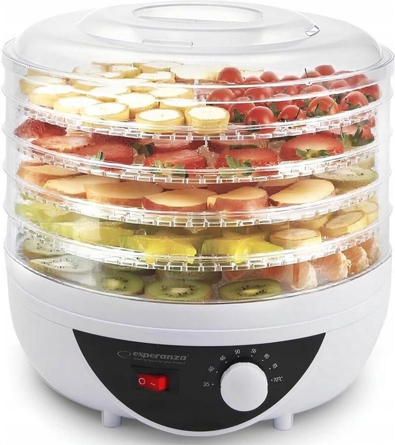 Voedseldroger 250W voor het drogen van fruit groenten en paddenstoelen met ventilator - Foto 1