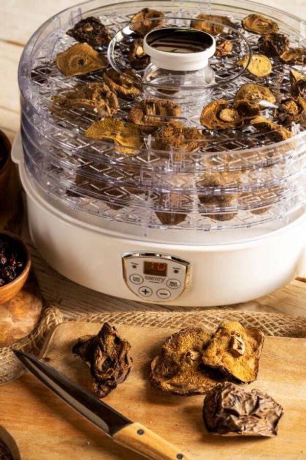 Voedseldroger 550 W Voedseldehydrator met Digitale Bediening en 5 Trays voor Groenten Fruit en Kruiden