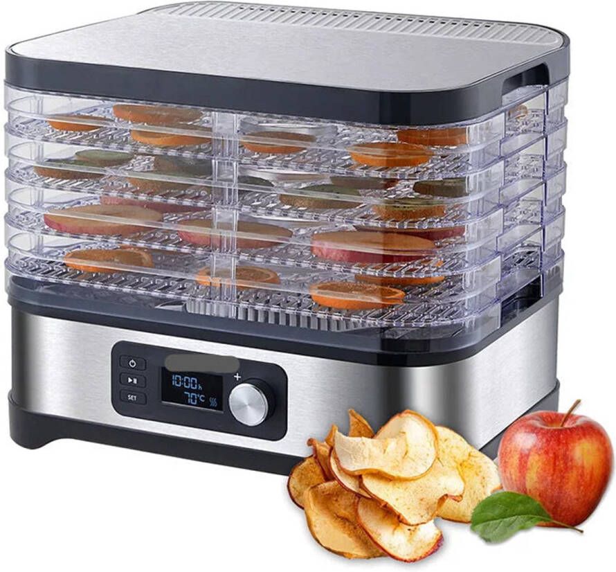 Voedseldroger – Dehydrator Droogoven Voedseldroger 5 Lades – Met Digitale Timer & Temperatuurregeling – BPA-vrij