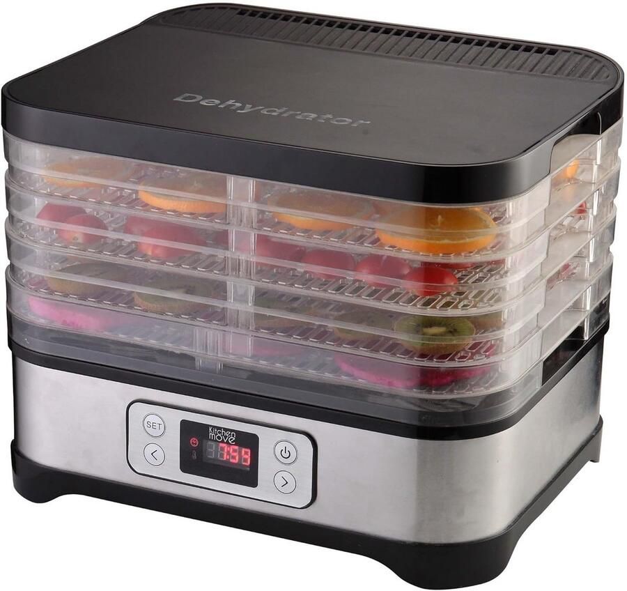 Voedseldroger Drogenmachine met Digitale Timer en Temperatuurregeling 5 Lagen
