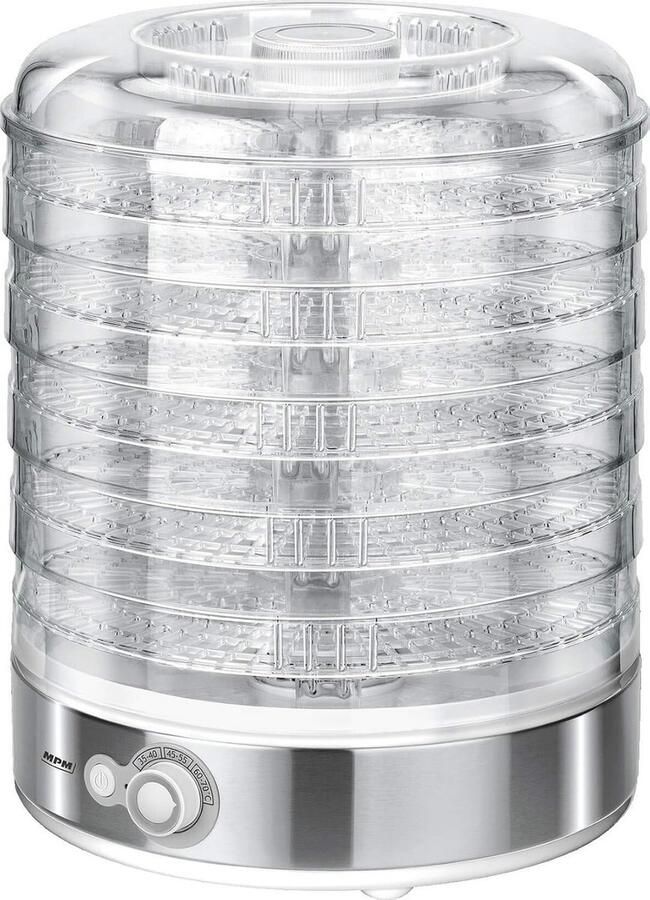 Voedseldroger met Temperatuurcontrole en 5 BPA-vrije Trays Droogmachine voor Fruit Groenten en Meer (35°C 70°C)