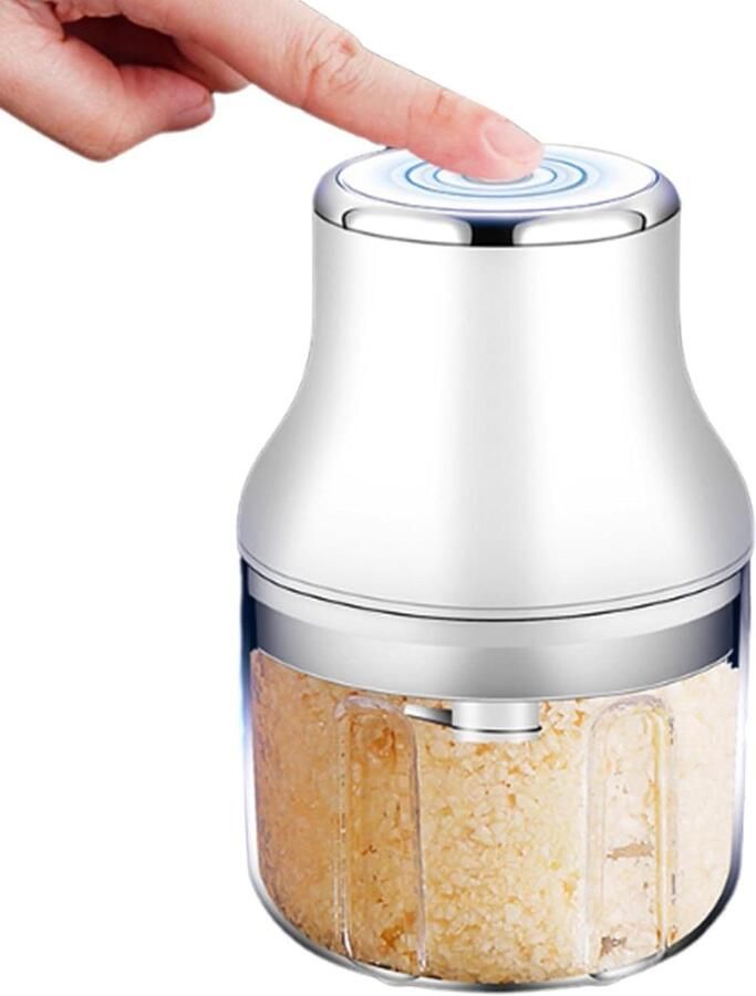 Keuken Hakmachine Mini Hakker Groenten Snijden Draadloos Oplaadbaar 250 ml Wit