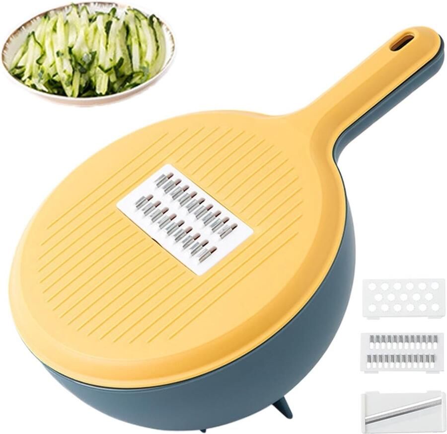 Voedselhakmolen Keukenmachine Snel Groenten Snijden 6-in-1 Multifunctioneel 27 cm Hoog Blauw