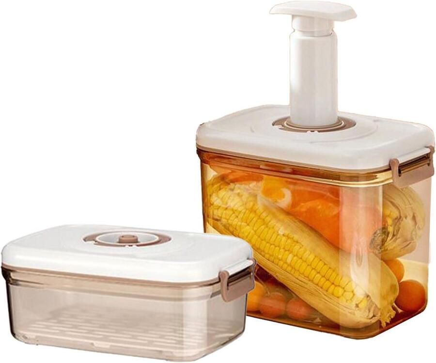 Voedselopslagcontainer Maaltijdcontainer Lunchbox Voedsel Vers Houden Vacuüm Klik Seal 26 x 21 x 13 cm