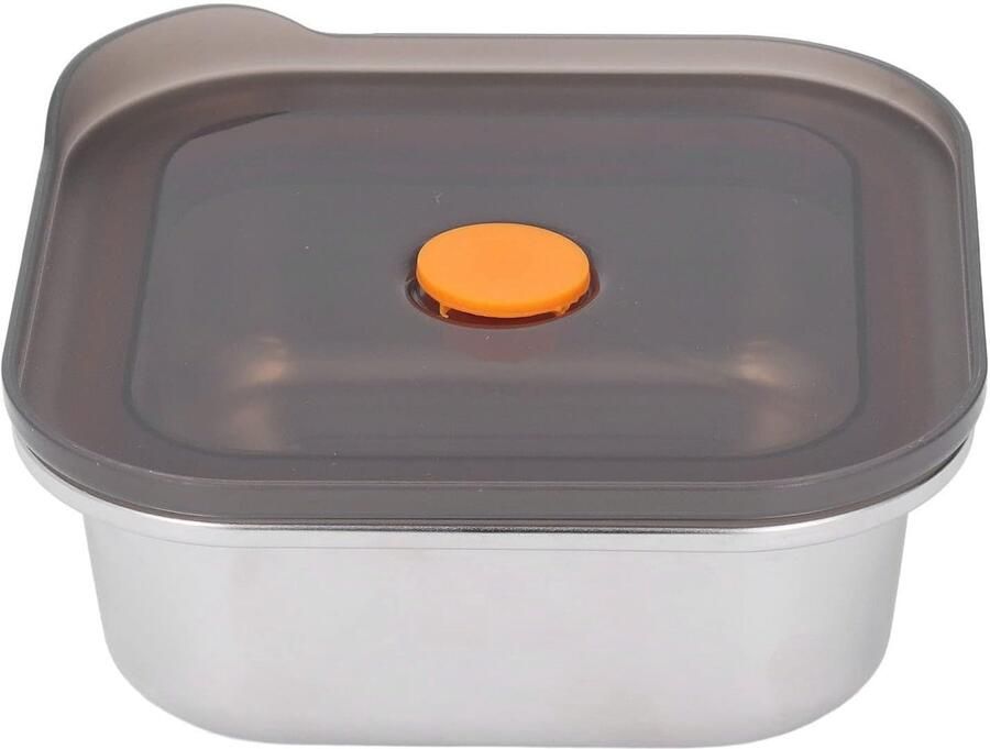 Voedselopslagcontainer RVS Lunchbox Met Deksel Voedsel Bewaren Vacuüm Verzegeld 500ml Zilver
