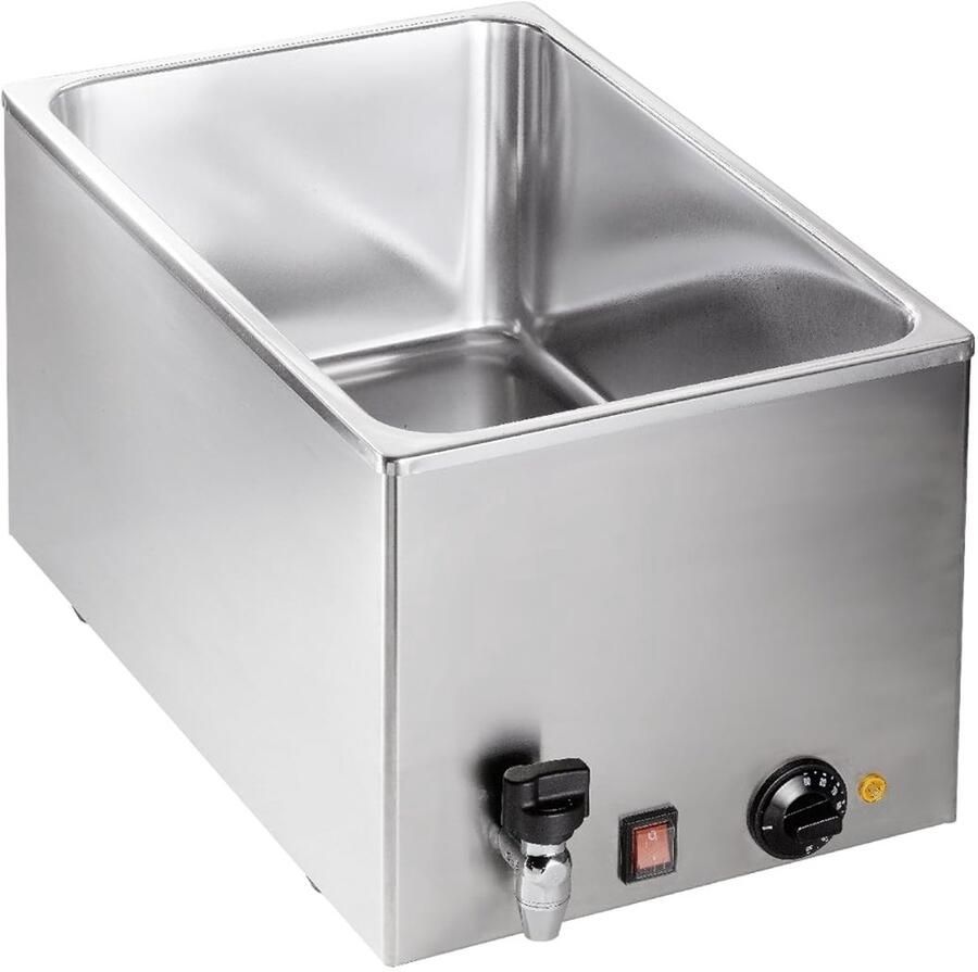 Voedselverwarmer Au bain marie Buffet presentatie Gepatenteerd verwarmingssysteem 60 x 34.5 cm Zilver