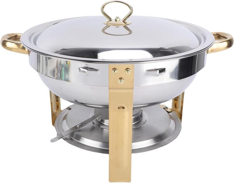 Voedselverwarmer Buffet Chafing Dish Feestelijke Buffet Stoomcirculatie Technologie 45 Liter Capaciteit Goud