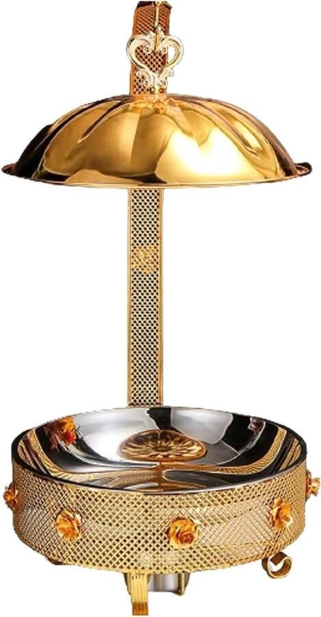 Voedselverwarmer Buffet Warmhoudpan Set Eten Warm Houden Roestvrijstaal 6L Capaciteit Zilver