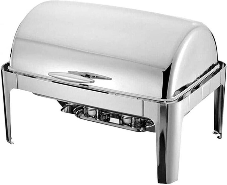 Voedselverwarmer Set Buffet Warmer Buffet Serveren Roestvrij Staal 9 Liter Capaciteit Zilver