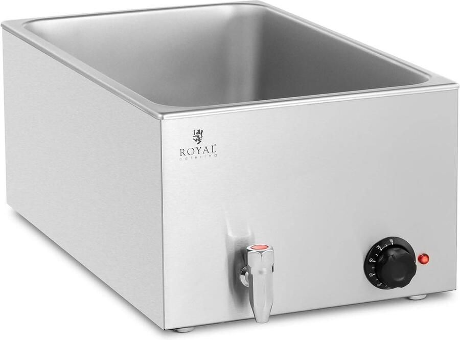 Voedselverwarmer Warmhoudbak Buffet Warmhouden Met Aftapkraan 56x33.5x24cm Zilver