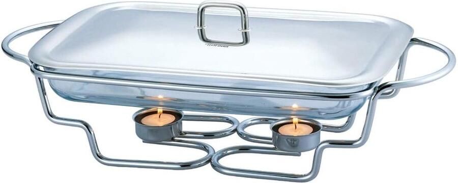 Voedselverwarmer Warmhoudcontainer Eten Warm Houden Hittebestendig Glas 30 Liter Zilver