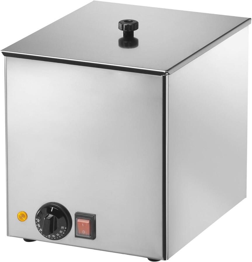 Voedselverwarmer Warmhoudplaat Bain-Marie Buffet Presentatie Roestvrij staal B 280 x L 350 x H 290 Zilver