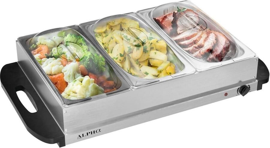 Voedselverwarmers voor Feestjes Buffetservers en Warmers Roestvrijstalen Elektrische Foodwarmers met Trays