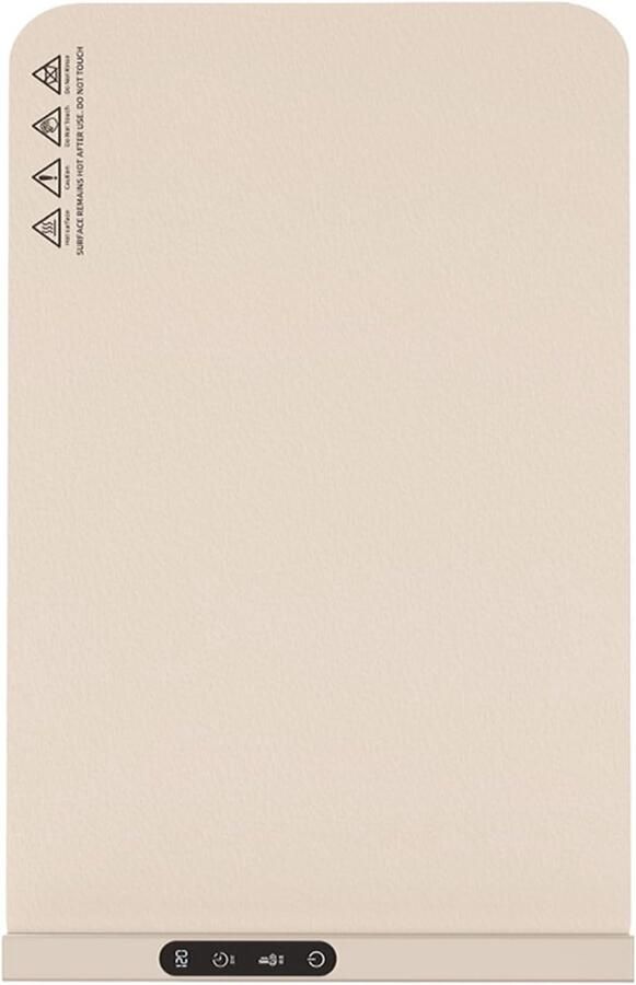 Voedselverwarmingsmat Elektrisch Opwarmbord Buffetten Feestjes Zes Temperatuurstanden 62x38cm Crèmekleurig