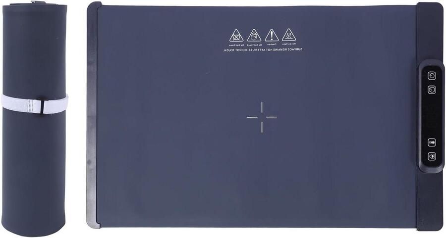 Voedselverwarmingsmat Hete plaat Eten warm houden Drie temperatuurstanden 61x38.1cm Donkerblauw