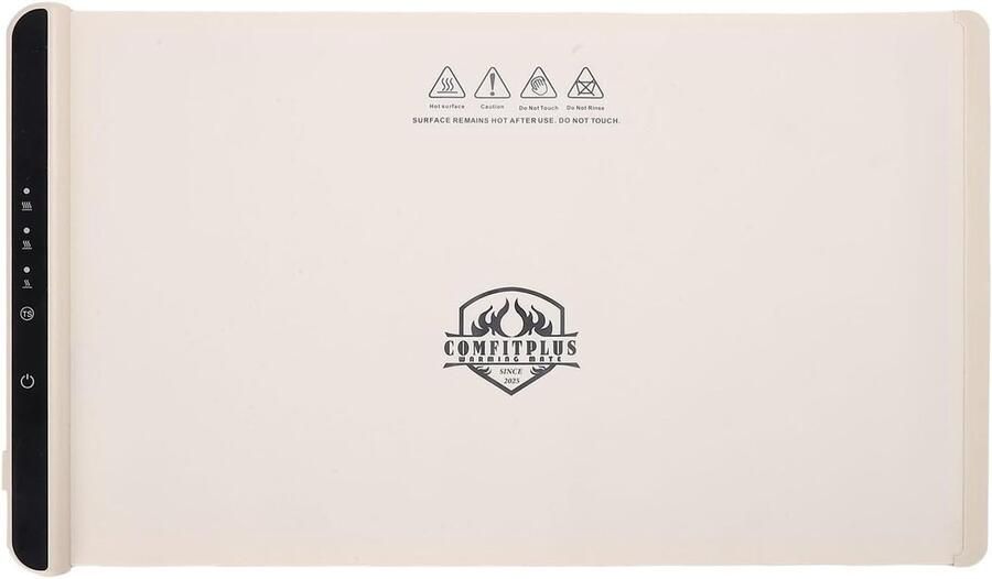 Voedselverwarmingsmat Warmhoudplaat Feesten Bijeenkomsten Waterdicht Ontwerp 67x38cm Beige