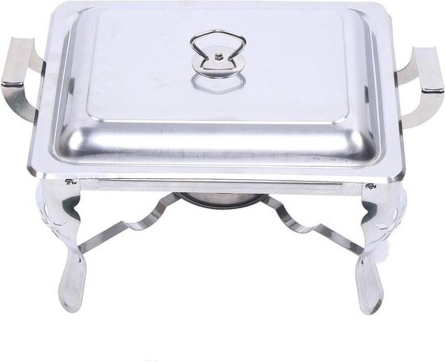 Voedselwarmer Buffet RVS 6 Liter met Deksel voor Feest en Catering