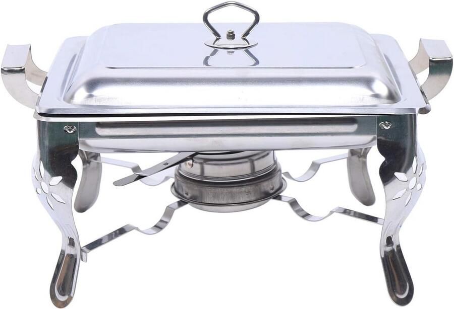 Voedselwarmer Buffet RVS 6 Liter met Deksel voor Feest en Catering