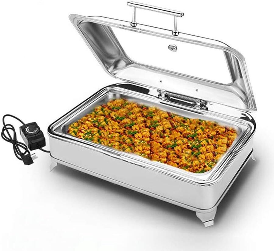 Voedselwarmer Buffet Warmhoudplaat Server Feesten En Buffetten Instelbare Temperatuur 9 Liter Capaciteit