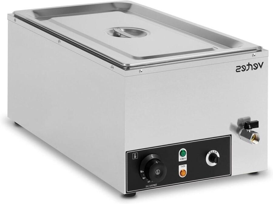Voedselwarmer Buffetwarmer Warmhoudbak Buffetten Warm Houden Veilig Waterbad 205 Liter Zilver