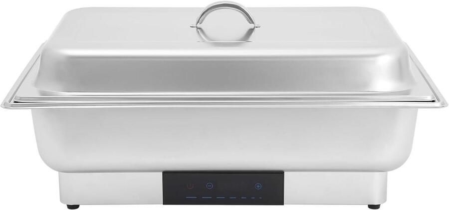 Voedselwarmer Warmhoudplaat Buffet Feestjes Buffet Intelligente Temperatuurregeling 9L Capaciteit Zilver