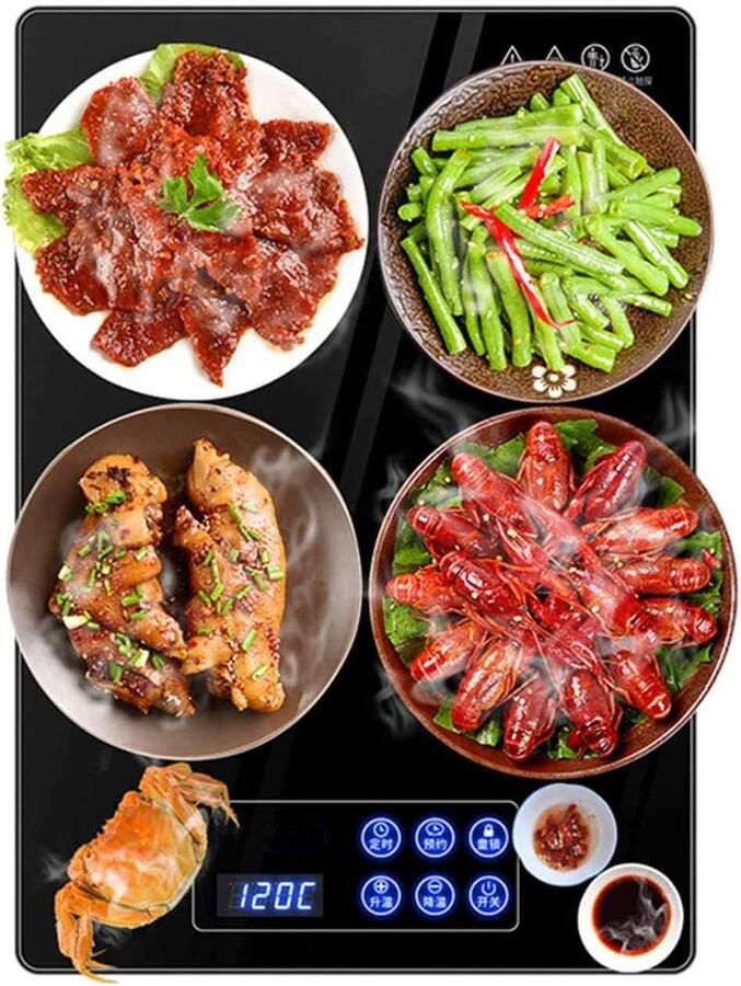 Voedselwarmer Warmhoudplaat Buffet Warm Houden Touch Temperatuurregeling 60x40cm