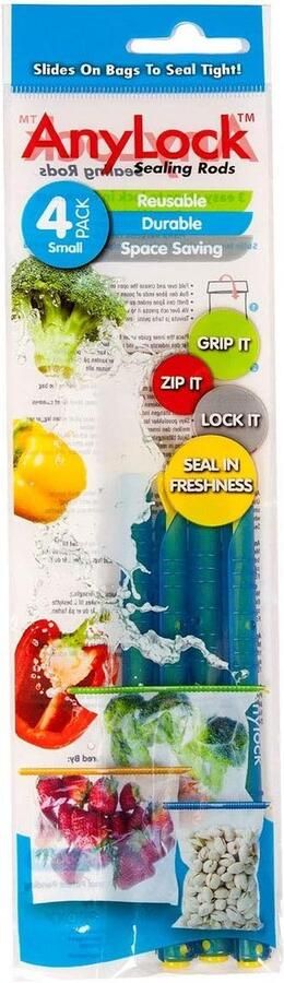 Voedselzak Sealing Rods Herbruikbare Seal Clips Eten Langer Fris Houden Luchtdichte Zelfdichtende Sluiting 130 mm Groen