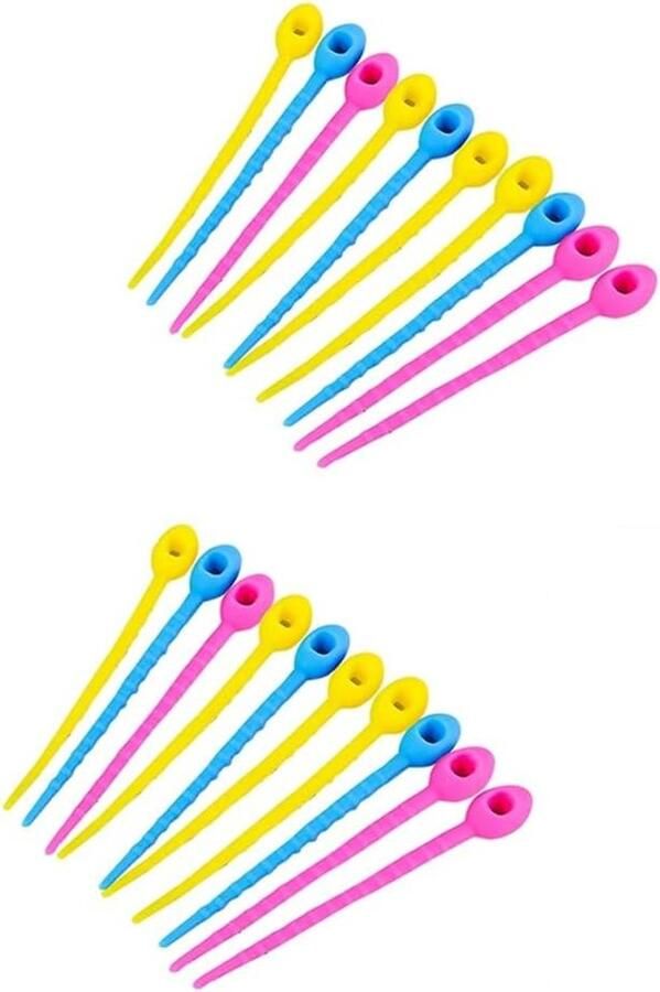 Voedselzak Sluiters Herbruikbare Clips Voedsel Bewaren Voedselveilig Silicone 20 Stuks Kleuren