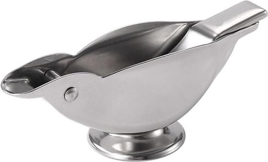 Vogel Citroenpers Handige Keuken Gadget Snel Sap Persen Ergonomisch Vogelontwerp 12 x 43 cm Zilver
