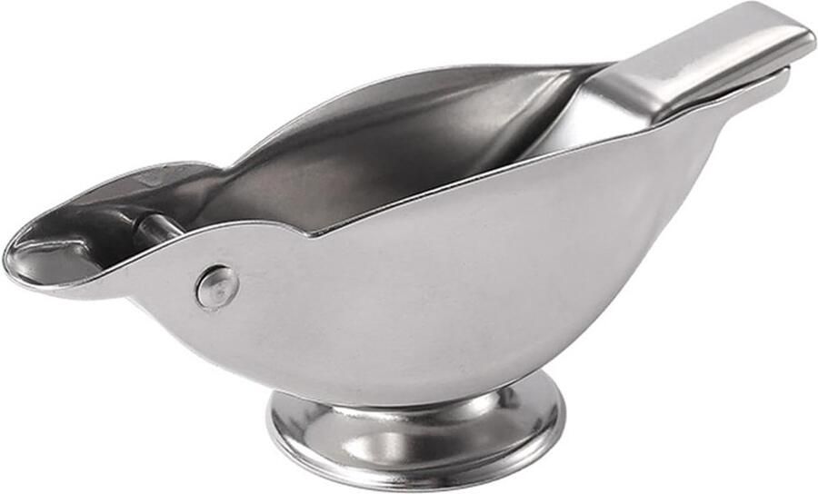 Vogel Citroenpers Handige Keuken Gadget Snel Sap Persen Ergonomisch Vogelontwerp 12 x 43 cm Zilver