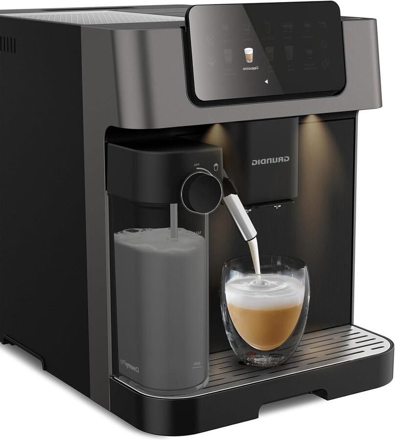 Volautomatische Koffiemachine Espresso Apparaat Koffie Specialiteiten 10 Dranken Instelbaar 2 Liter Tank Zwart