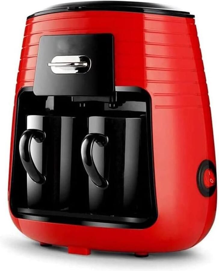 Volautomatisch Koffiezetapparaat Espressomachine Cappuccino Maker Snelle Koffiebereiding Bonen-naar-kop Systeem Compact Formaat 21cm Rood