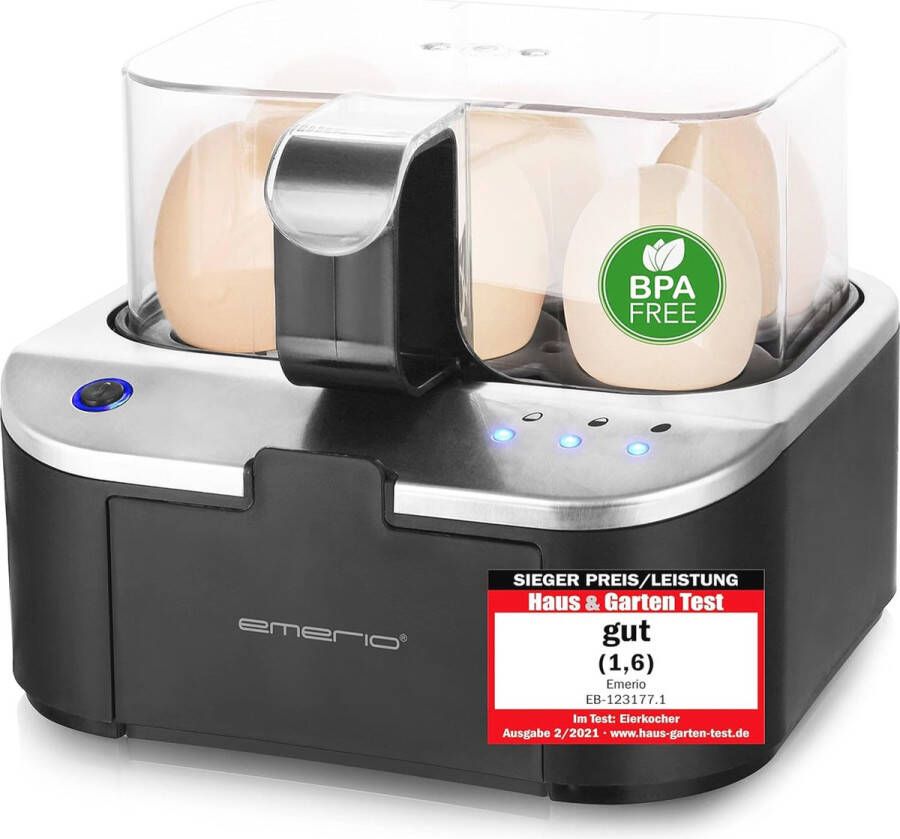 Volautomatische eierkoker met spraakweergave Kook 6 eieren perfect in één proces