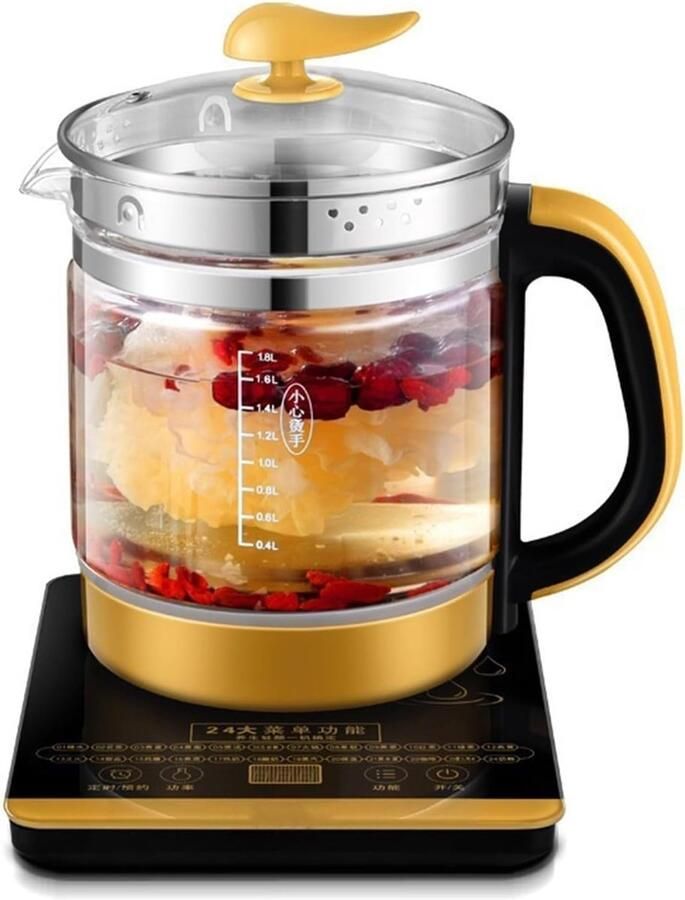 Volautomatische Elektrische Waterkoker met Glazen Pot voor Gezond Koken 1 8 Liter