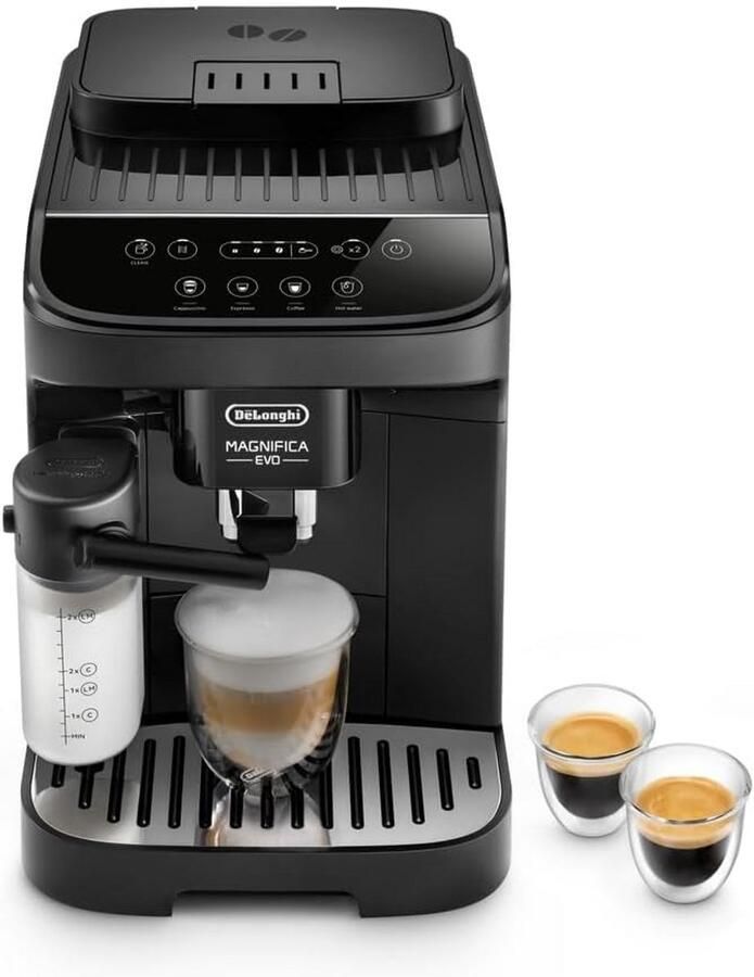 Volautomatische espressomachine met bonenmaler en melkopschuimfunctie