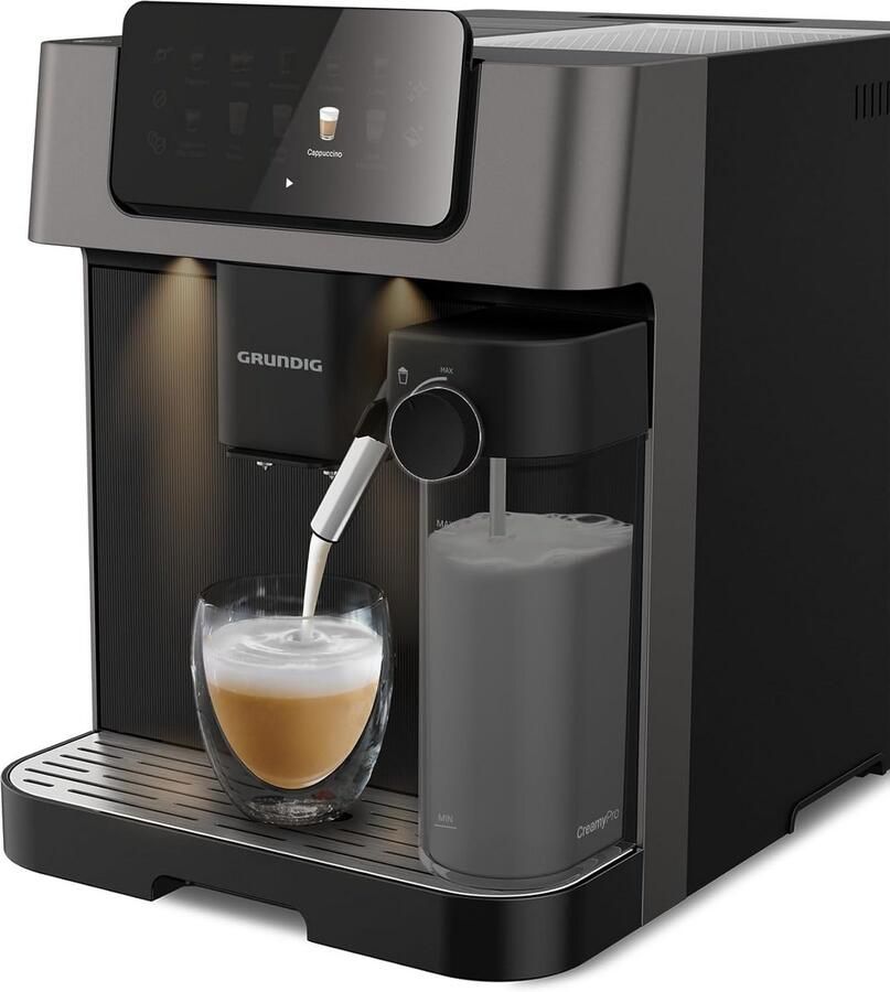 Volautomatische espressomachine Koffieapparaat Thuis barista 10 koffiespecialiteiten 2 Liter reservoir Zwart