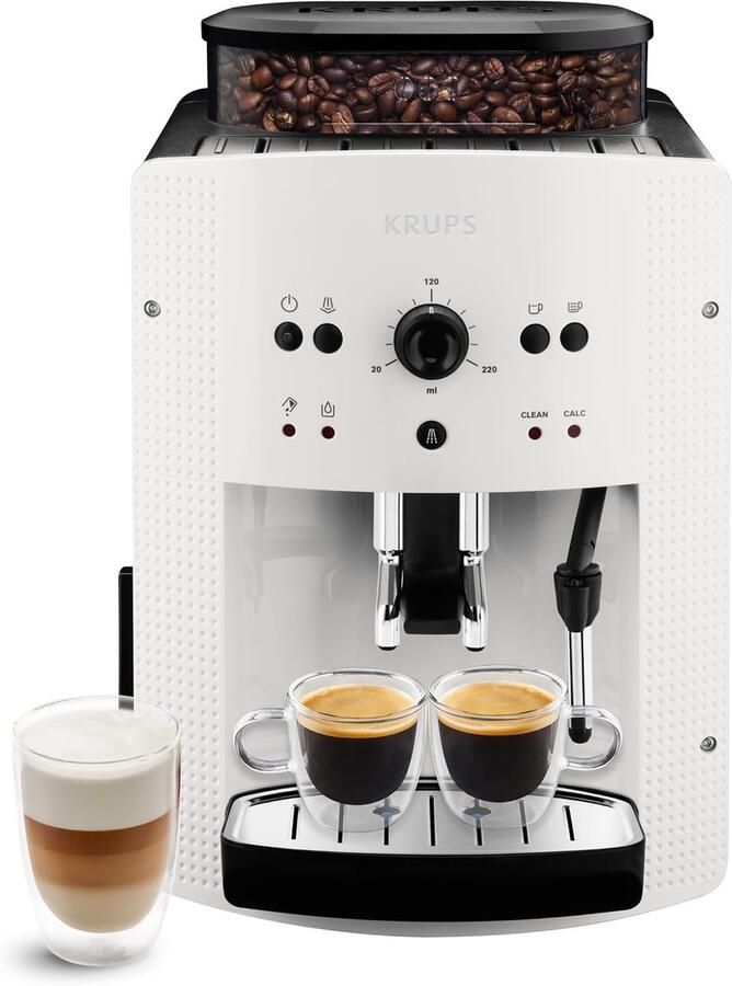 Volautomatische espressomachine Koffiezetapparaat Thuis barista Compact Thermoblock systeem 17 liter waterreservoir Wit