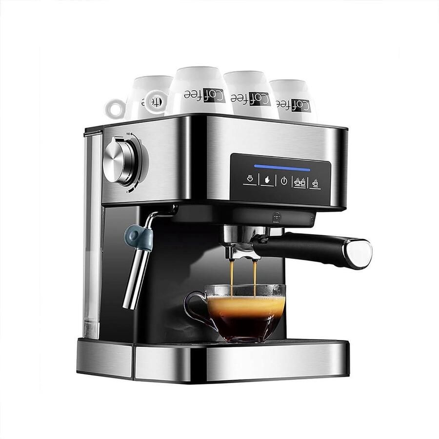 Volautomatische Koffiemachine Espressomachine Cappuccinomachine Thuis Koffie Zetten 20 Bar Werkdruk 16 liter Zwart
