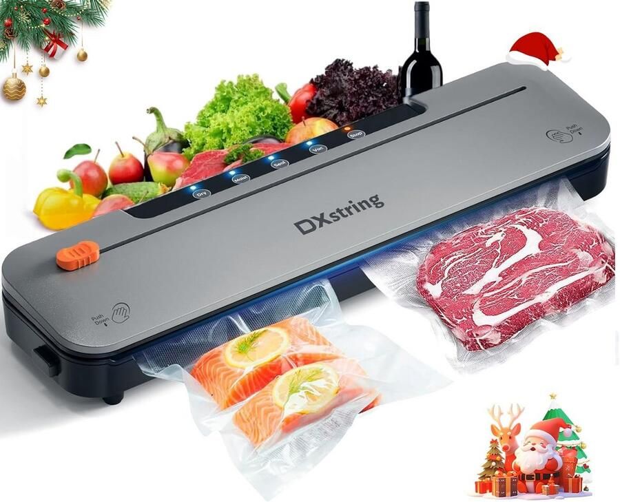 Volautomatische Vacuümsealer voor Voedselopslag Inclusief 15 Zakken en Slang