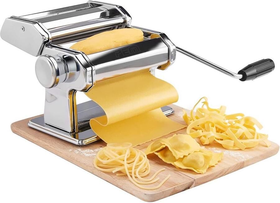 Volledig Handmatige Pastamachine voor Zelfgemaakte Spaghetti Tagliatelle en Lasagne 9 Dikte Instellingen