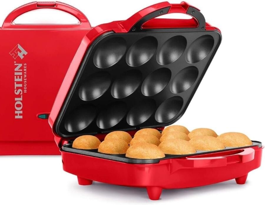 Cupcake Maker Muffin Apparaat Snelle Gebakjes Maken Antiaanbaklaag 12 Stuks Rood